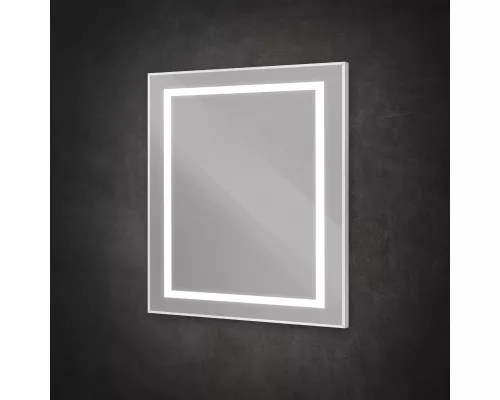 Зеркало в алюминиевой раме со встроенным светильником BelBagno SPC-KRAFT-800-800-SENS-AL