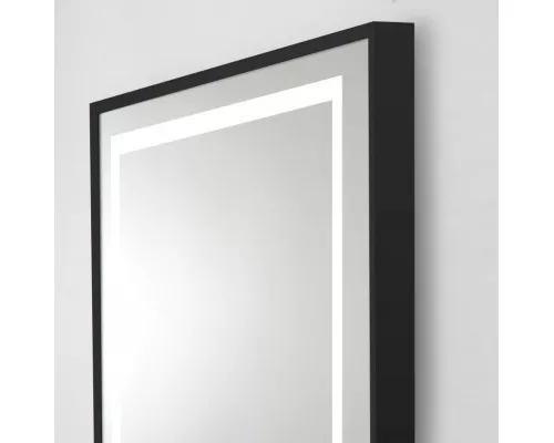 Зеркало в алюминиевой раме с сенсорным выключателем подогревом BelBagno SPC-KRAFT-885-785-TCH-WARM-NERO