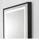 Зеркало в алюминиевой раме с сенсорным выключателем подогревом BelBagno SPC-KRAFT-885-785-TCH-WARM-NERO