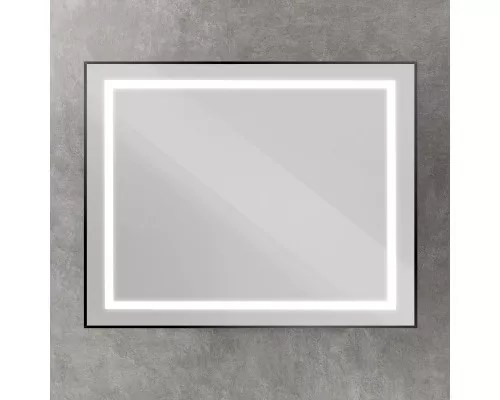 Зеркало в алюминиевой раме со встроенным светильником BelBagno SPC-KRAFT-1000-800-SENS-NERO