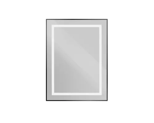 Зеркало в алюминиевой раме со встроенным светильником BelBagno SPC-KRAFT-600-800-SENS-NERO