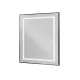 Зеркало в алюминиевой раме со встроенным светильником BelBagno SPC-KRAFT-800-800-SENS-NERO