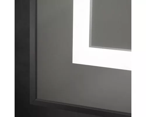 Зеркало в алюминиевой раме со встроенным светильником BelBagno SPC-KRAFT-700-800-SENS-NERO