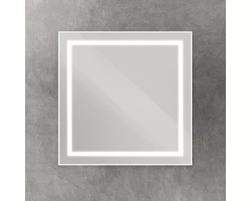 Зеркало в алюминиевой раме со встроенным светильником BelBagno SPC-KRAFT-800-800-SENS-AL