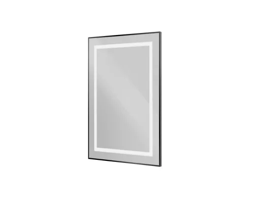 Зеркало в алюминиевой раме со встроенным светильником BelBagno SPC-KRAFT-500-800-SENS-NERO
