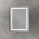 Зеркало в алюминиевой раме со встроенным светильником BelBagno SPC-KRAFT-600-800-SENS-NERO