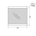 Зеркало BelBagno SPC-CEZ-700-700-LED-BTN