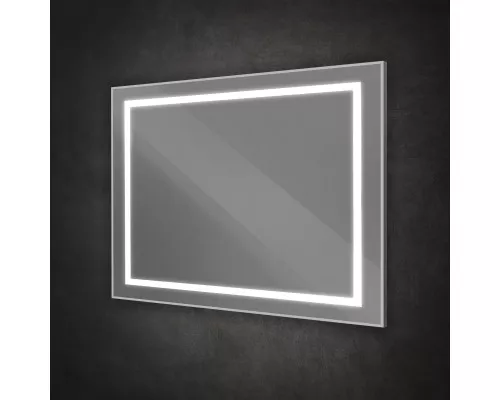 Зеркало в алюминиевой раме со встроенным светильником BelBagno SPC-KRAFT-1000-800-SENS-AL