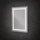 Зеркало в алюминиевой раме со встроенным светильником BelBagno SPC-KRAFT-600-800-SENS-NERO