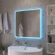 Зеркало 800x800x30мм со встроенной разноцветной подсветкой RGB и сенсорным выключателем CEZARES CZR-SPC-MC-800-800-RGB-TCH