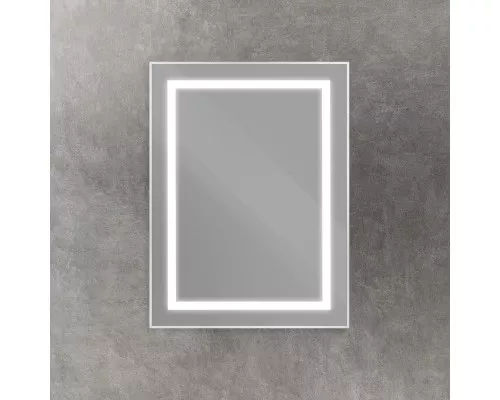 Зеркало в алюминиевой раме со встроенным светильником BelBagno SPC-KRAFT-600-800-SENS-AL