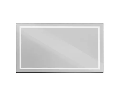Зеркало в алюминиевой раме со встроенным светильником BelBagno SPC-KRAFT-1400-800-SENS-NERO