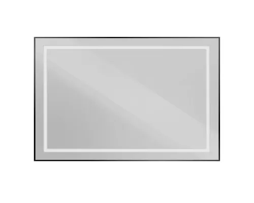 Зеркало в алюминиевой раме со встроенным светильником BelBagno SPC-KRAFT-1200-800-SENS-NERO