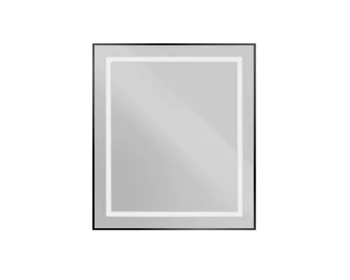 Зеркало в алюминиевой раме со встроенным светильником BelBagno SPC-KRAFT-700-800-SENS-NERO