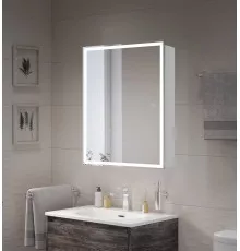Зеркальный шкаф 600x800x155мм со встроенной подсветкой и сенсорным выключателем BelBagno SPC-GRT-600/800-1A-LED-TCH