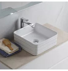 Раковина накладная керамическая квадратная 380х380х135мм BelBagno BB1407