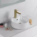 Раковина накладная керамическая круглая 370х370х130мм BelBagno BB1400