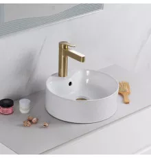 Раковина накладная керамическая круглая 370х370х130мм BelBagno BB1400