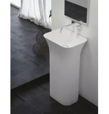 Напольная раковина из литьевого мрамора CEZARES TITAN-SQUARE-50-38-90-LVB-FS