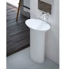 Напольная раковина из литьевого мрамора CEZARES TITAN-OVAL-62-41-90-LVB-FS