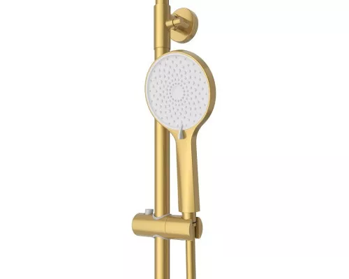 Душевая стойка со смесителем и изливом, душевым шлангом, верхним, ручным душем CEZARES STYLUS-CVD-BORO