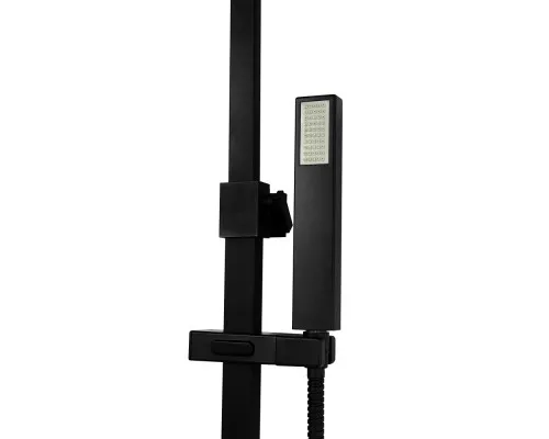 Душевая стойка со смесителем для ванны верхним и ручным душем BelBagno LUCE LUC-VSCM-NERO