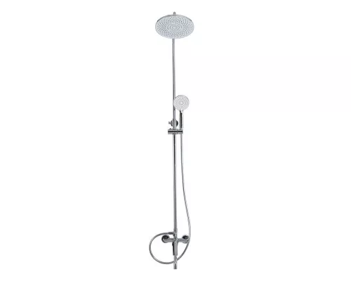 Душевая стойка со смесителем и изливом, верхним и ручным душем BelBagno AURORA-VSCM-CRM