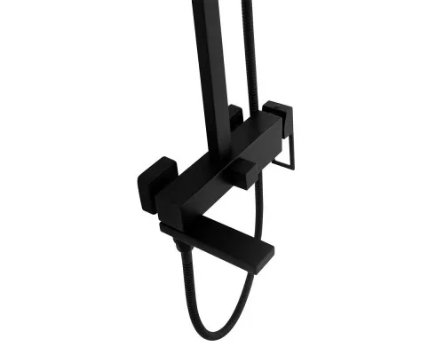 Душевая стойка со смесителем для ванны верхним и ручным душем BelBagno LUCE LUC-VSCM-NERO