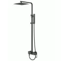 Душевая стойка со смесителем для ванны верхним и ручным душем BelBagno LUCE LUC-VSCM-NERO Душевая стойка со смесителем для ванны верхним и ручным душем BelBagno LUCE LUC-VSCM-NERO