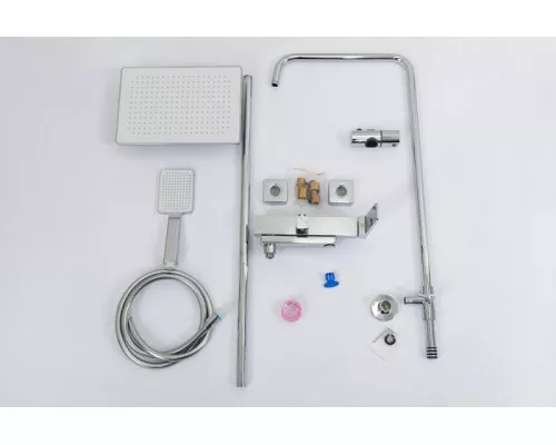 Душевая стойка со смесителем и изливом, верхним и ручным душем BelBagno ARDENTE-VSCM-CRM