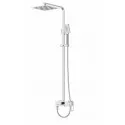 Душевая стойка со смесителем для верхнего и ручного душа BelBagno LUCE LUC-VSCM-CRM Душевая стойка со смесителем для верхнего и ручного душа BelBagno LUCE LUC-VSCM-CRM