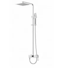Душевая стойка со смесителем для верхнего и ручного душа BelBagno LUCE LUC-VSCM-CRM