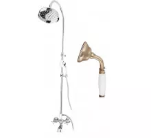 Душевая стойка со смесителем, с изливом, верхним и ручным душем CEZARES GOLF-CVD-02-Bi