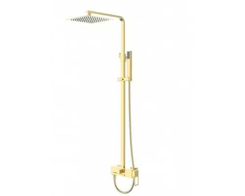 Душевая стойка со смесителем для ванны верхним и ручным душем BelBagno LUCE LUC-VSCM-ORO