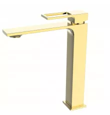 Смеситель для накладной раковины без донного клапана BelBagno LUCE LUC-LMC-ORO-W0