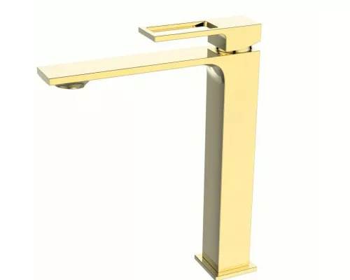 Смеситель для накладной раковины без донного клапана BelBagno LUCE LUC-LMC-ORO-W0