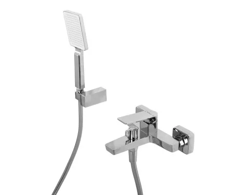 Смеситель для ванны и душа в комплекте с ручным душем, шлангом и держателем BelBagno ARDENTE-VASM-CRM