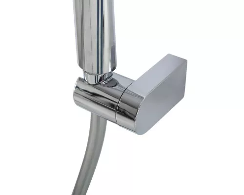 Смеситель для ванны и душа в комплекте с ручным душем, шлангом и держателем BelBagno AURORA-VASM-CRM