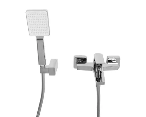 Смеситель для ванны и душа в комплекте с ручным душем, шлангом и держателем BelBagno ARDENTE-VASM-CRM