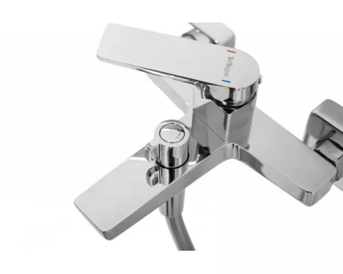 Смеситель для ванны и душа в комплекте с ручным душем, шлангом и держателем BelBagno ARDENTE-VASM-CRM