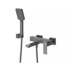 Смеситель для ванны и душа в комплекте с ручным душем, шлангом и держателем CEZARES SLIDER-VD-GM