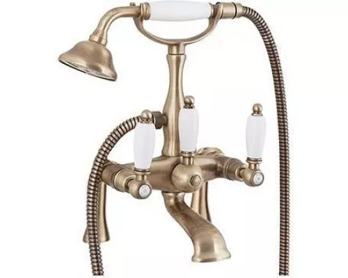 Смеситель на борт ванны с ручным душем CEZARES FIRST-PBV-02-Bi