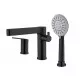 Смеситель на борт ванны с выдвижным ручным душем DELTA DEL-BVD3-NERO чёрный матовый