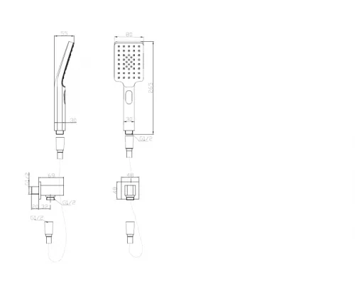 Душевой набор BelBagno ROMANO ROM-DSET-CRM