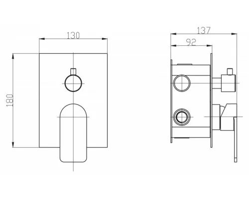 Встраиваемый смеситель для душа NOVA NOV-SDMC-IN