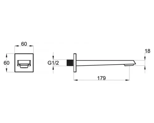 Излив для ванны ARLIE ARL-BC-CRM
