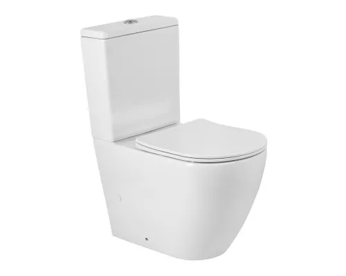 Унитаз-компакт безободковый с сиденьем и смывом TORNADO BelBagno SFERA-TOR BB2141CP-TOR/SC+BB2141T