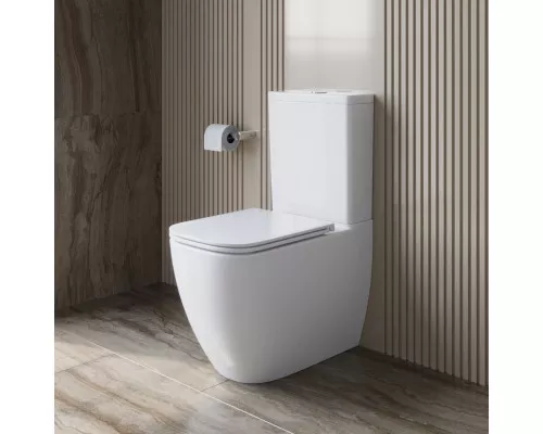 Унитаз-компакт безободковый с сиденьем и смывом TORNADO BelBagno LUCE-TOR BB2197CP-TOR/SC/BB2197T