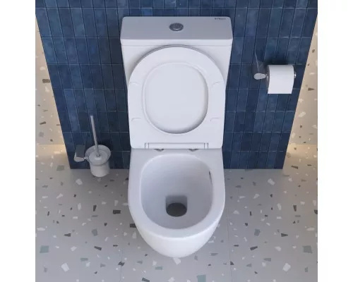 Унитаз-компакт безободковый с сиденьем и смывом TORNADO BelBagno SFERA-TOR BB2141CP-TOR/SC+BB2141T