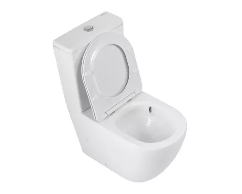 Унитаз-компакт безободковый с сиденьем и смывом TORNADO BelBagno SFERA-TOR BB2141CP-TOR/SC+BB2141T